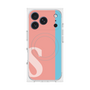 プレミアムスクエアケース with MagSafe［ オリジナル - initial color line - S pink ］