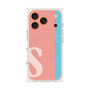 プレミアムスクエアケース with MagSafe［ オリジナル - initial color line - S pink ］