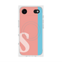 プレミアムスクエアケース with MagSafe［ オリジナル - initial color line - S pink ］