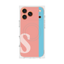 プレミアムスクエアケース with MagSafe［ オリジナル - initial color line - S pink ］