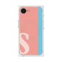 プレミアムスクエアケース with MagSafe［ オリジナル - initial color line - S pink ］