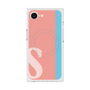 プレミアムスクエアケース with MagSafe［ オリジナル - initial color line - S pink ］