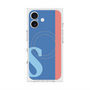 プレミアムスクエアケース with MagSafe［ オリジナル - initial color line - S blue ］