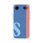 プレミアムスクエアケース with MagSafe［ オリジナル - initial color line - S blue ］