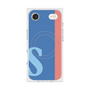 プレミアムスクエアケース with MagSafe［ オリジナル - initial color line - S blue ］