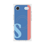 プレミアムスクエアケース with MagSafe［ オリジナル - initial color line - S blue ］