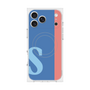 プレミアムスクエアケース with MagSafe［ オリジナル - initial color line - S blue ］