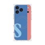 プレミアムスクエアケース with MagSafe［ オリジナル - initial color line - S blue ］