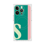 プレミアムスクエアケース with MagSafe［ オリジナル - initial color line - S green ］