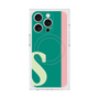 プレミアムスクエアケース with MagSafe［ オリジナル - initial color line - S green ］