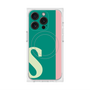 プレミアムスクエアケース with MagSafe［ オリジナル - initial color line - S green ］