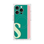 プレミアムスクエアケース with MagSafe［ オリジナル - initial color line - S green ］
