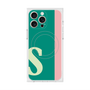 プレミアムスクエアケース with MagSafe［ オリジナル - initial color line - S green ］