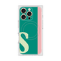 プレミアムスクエアケース with MagSafe［ オリジナル - initial color line - S green ］