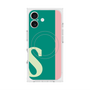 プレミアムスクエアケース with MagSafe［ オリジナル - initial color line - S green ］