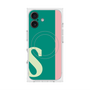 プレミアムスクエアケース with MagSafe［ オリジナル - initial color line - S green ］