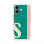 プレミアムスクエアケース with MagSafe［ オリジナル - initial color line - S green ］