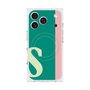 プレミアムスクエアケース with MagSafe［ オリジナル - initial color line - S green ］