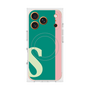プレミアムスクエアケース with MagSafe［ オリジナル - initial color line - S green ］