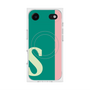 プレミアムスクエアケース with MagSafe［ オリジナル - initial color line - S green ］