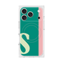 プレミアムスクエアケース with MagSafe［ オリジナル - initial color line - S green ］