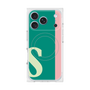 プレミアムスクエアケース with MagSafe［ オリジナル - initial color line - S green ］