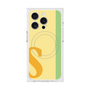 プレミアムスクエアケース with MagSafe［ オリジナル - initial color line - S yellow ］