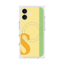 プレミアムスクエアケース with MagSafe［ オリジナル - initial color line - S yellow ］