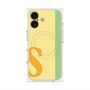 プレミアムスクエアケース with MagSafe［ オリジナル - initial color line - S yellow ］