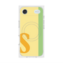 プレミアムスクエアケース with MagSafe［ オリジナル - initial color line - S yellow ］