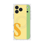 プレミアムスクエアケース with MagSafe［ オリジナル - initial color line - S yellow ］