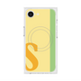 プレミアムスクエアケース with MagSafe［ オリジナル - initial color line - S yellow ］