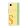 プレミアムスクエアケース with MagSafe［ オリジナル - initial color line - S yellow ］