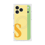 プレミアムスクエアケース with MagSafe［ オリジナル - initial color line - S yellow ］