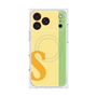 プレミアムスクエアケース with MagSafe［ オリジナル - initial color line - S yellow ］