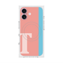 プレミアムスクエアケース with MagSafe［ オリジナル - initial color line - T pink ］
