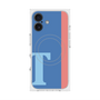 プレミアムスクエアケース with MagSafe［ オリジナル - initial color line - T blue ］