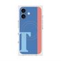 プレミアムスクエアケース with MagSafe［ オリジナル - initial color line - T blue ］