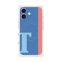 プレミアムスクエアケース with MagSafe［ オリジナル - initial color line - T blue ］