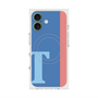 プレミアムスクエアケース with MagSafe［ オリジナル - initial color line - T blue ］