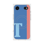 プレミアムスクエアケース with MagSafe［ オリジナル - initial color line - T blue ］
