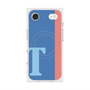 プレミアムスクエアケース with MagSafe［ オリジナル - initial color line - T blue ］