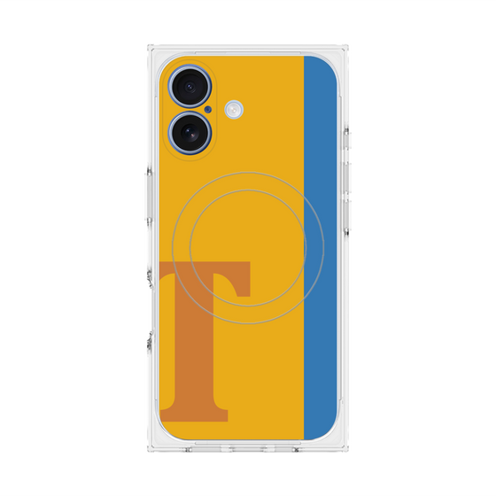 プレミアムスクエアケース with MagSafe［ オリジナル - initial color line - T orange ］