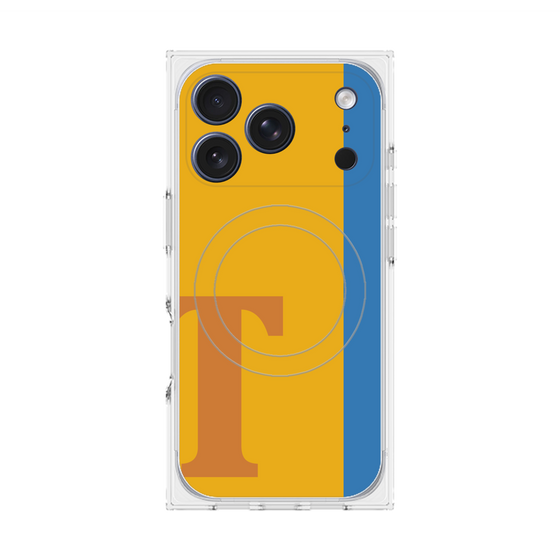 プレミアムスクエアケース with MagSafe［ オリジナル - initial color line - T orange ］