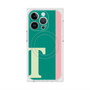 プレミアムスクエアケース with MagSafe［ オリジナル - initial color line - T green ］