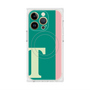プレミアムスクエアケース with MagSafe［ オリジナル - initial color line - T green ］