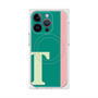 プレミアムスクエアケース with MagSafe［ オリジナル - initial color line - T green ］