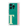 プレミアムスクエアケース with MagSafe［ オリジナル - initial color line - T green ］
