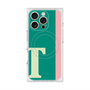 プレミアムスクエアケース with MagSafe［ オリジナル - initial color line - T green ］
