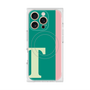 プレミアムスクエアケース with MagSafe［ オリジナル - initial color line - T green ］